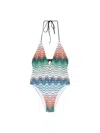 Missoni Chevron-pattern Swimsuit In Multi