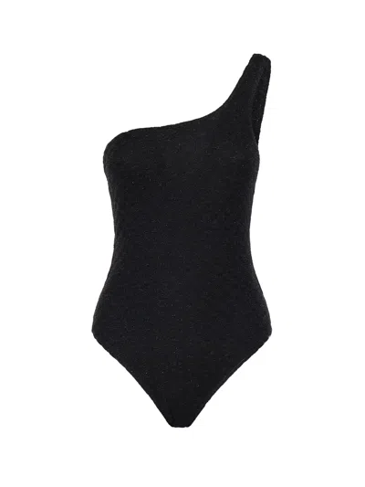 Missoni One-piece Swimsuit In Lamé Viscose In Black
