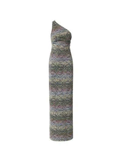 Missoni One-shoulder Knit Dress In Multi