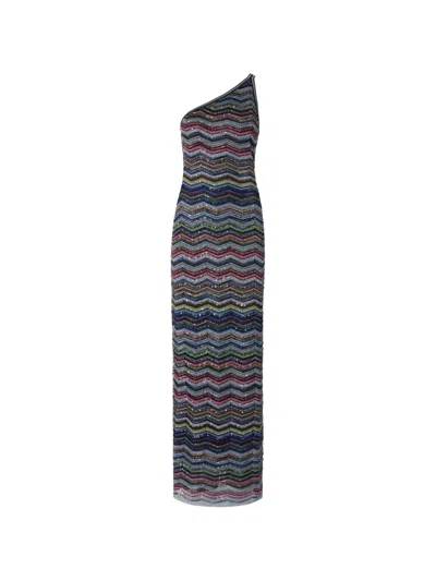 Missoni One-shoulder Sequin-embellished Maxi Dress In Multi