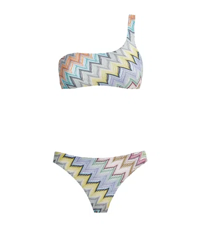 Missoni One-shoulder Zigzag Bikini