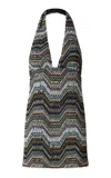 Missoni Open-back Caperdoni-knit Mini Dress In Multi
