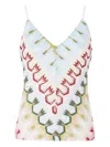Missoni Lace Sleeveless Top With V-neck In White