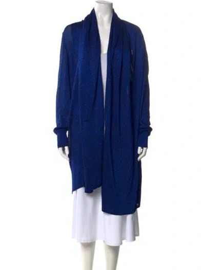 Pre-owned Missoni Open Front Sweater In Blue