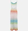 Missoni Wave Pattern Metallic Viscose Dress In Multi