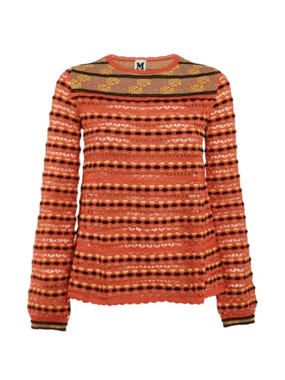 Pre-owned Missoni Open-knit Sweater In Orange