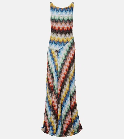 Missoni Open-back Lamé Maxi Dress In Multi