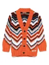 Missoni Chevron-knit Cardigan In Orange