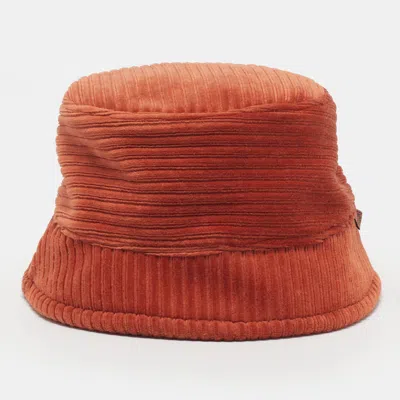 Pre-owned Missoni Orange Corduroy Dropped Bucket Hat L