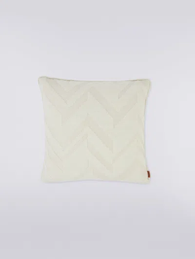Missoni Kissen Orme 40x40 Cm Jacquardverarbeitung Mit 3d-effekt In White