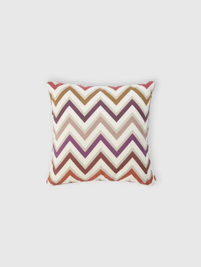 Missoni Outdoor Cushion Watamu 45x45 Cm In Technical Fabric Zig Zag In Multi
