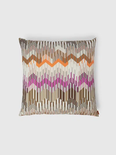 Missoni Costiera Outdoor Cushion 60x60 Cm With Zig Zag Pattern