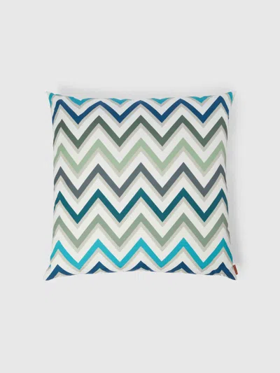 Missoni Outdoor Cushion Watamu 60x60 Cm In Technical Fabric Zig Zag