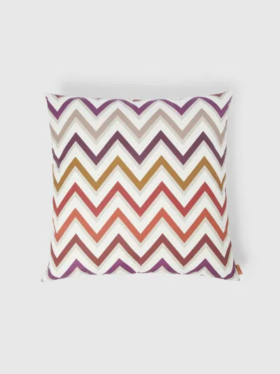 Missoni Outdoor Cushion Watamu 60x60 Cm In Technical Fabric Zig Zag In Multi