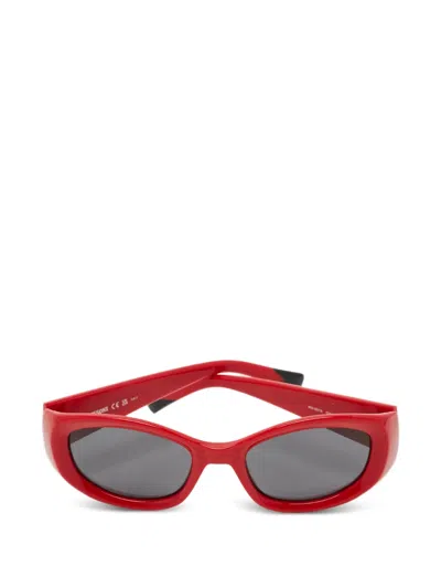 Pre-owned Missoni Oval Frame Sunglasses In Red