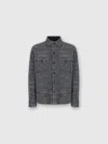 Missoni Overshirt In Wool-cotton Blend With Zigzag Pattern In Gray