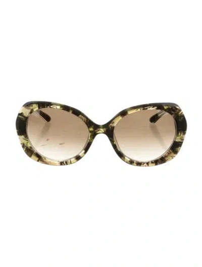 Pre-owned Missoni Oversize Gradient Sunglasses In Green