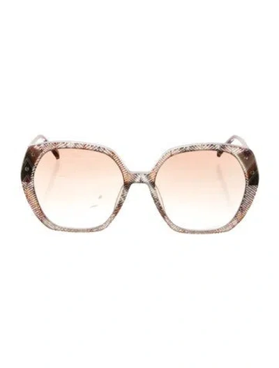 Pre-owned Missoni Oversize Gradient Sunglasses In Neutral