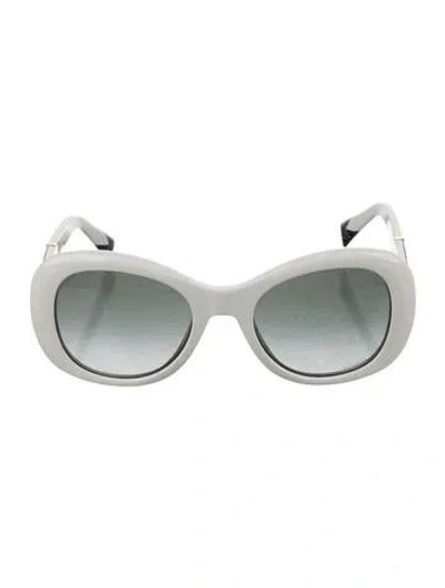 Pre-owned Missoni Oversize Gradient Sunglasses In White