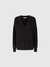 Missoni Oversize-pullover Mit V-ausschnitt Und Chevronmuster In Black
