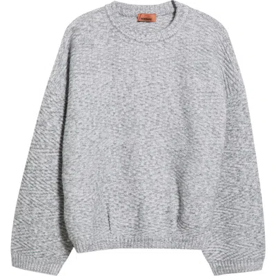 Missoni Oversize Wool Blend Sweater In Gray