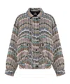 Missoni Oversized Bomber Jacket In Chevron Knit With Sequins In Multi