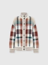 Missoni Oversized Buttoned Cardigan With Check Pattern In Burgundy