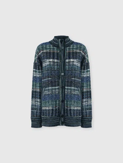 Missoni Oversized Cardigan In Blue