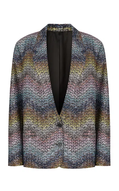 Missoni Oversized Chevron Single-breasted  Blazer In Multi