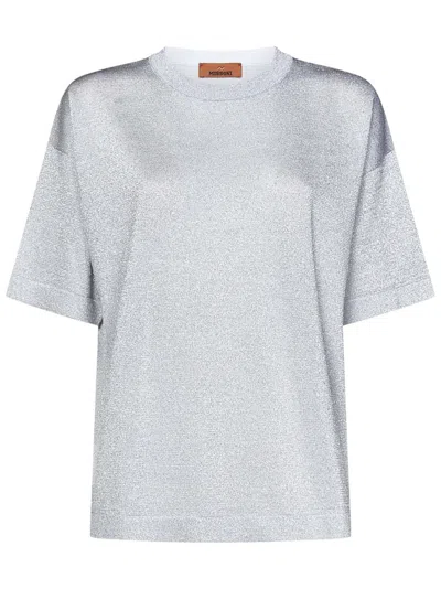 Missoni Oversized Crew Neck T-shirt In Gray