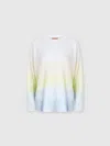 Missoni Oversized Crewneck Sweater In Gradient Chevron Viscose In Multicoloured