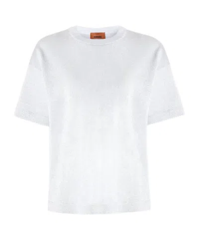 Missoni Oversized Crewneck Sweater In White