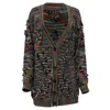 Missoni Oversized Fringed Intarsia Cardigan In Multicolor Wool In Multi