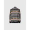 Missoni Oversized High-neck Sweater With Chevron Pattern In Multi