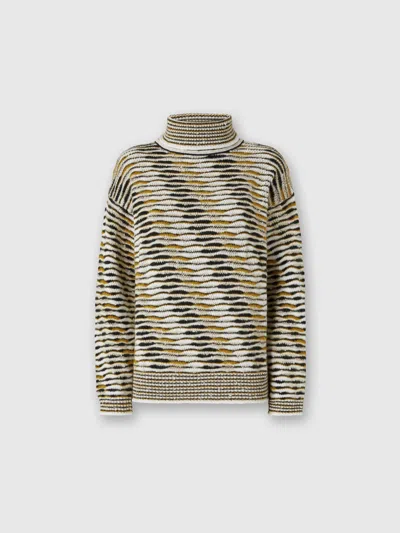 MISSONI OVERSIZE-ROLLKRAGENPULLOVER MIT FLAMMENMUSTER