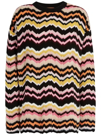 Missoni Oversized Jumper In Yellow
