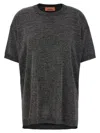 Missoni Metallic Crew Neck Knitwear T-shirt In Black