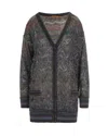 Missoni Zigzag Pattern Cardigan Sweaters And Cardigans Multicolor In Black