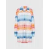 Missoni Oversized Shirt In Zig Zag Lamé Viscose Blend In Multicoloured