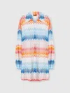 Missoni Oversize-hemd Aus Zick-zack-lamé-viskosemischung In Multicoloured