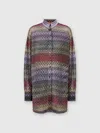 Missoni Long Sleeve Knitted Lamé Shirt In Multicoloured