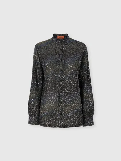 Missoni Oversized Shirt With Sequin Applications In Black