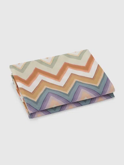 Missoni Pair Of Andres Re Edition Envelope Pillowcases In 100% Cotton With Zig Zag Pattern