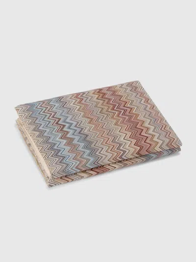 Missoni Pair Of John Re Edition Envelope Pillowcases In 100% Cotton With Zig Zag Pattern In Multi