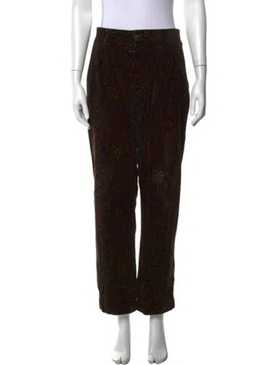 Pre-owned Missoni Paisley Print Straight Leg Pants In Black