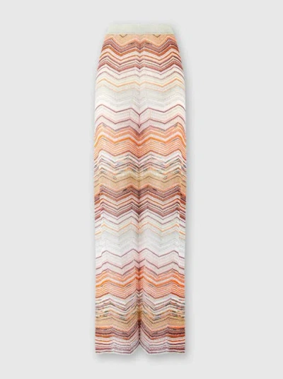 Missoni Palazzo Chevron Hose Aus Lamé Mit Pailletten In Multicoloured