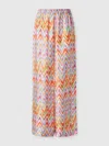 Missoni Chevron-pattern Palazzo Trousers In Multi