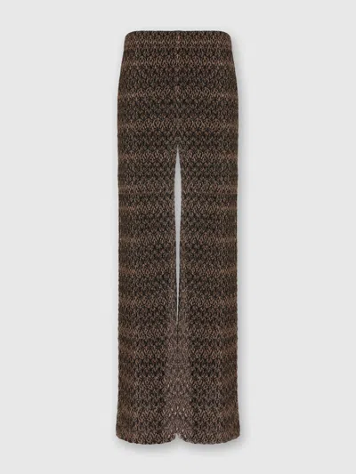 Missoni Palazzo-hose Mit Lamé-spitzenmotiv In Black,multicoloured