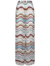 Missoni Palazzo Trousers With Multicoloured Wave Pattern In Multi