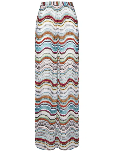 Missoni Palazzo Trousers With Multicoloured Wave Pattern